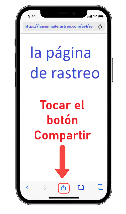 Botón compartir en Safari