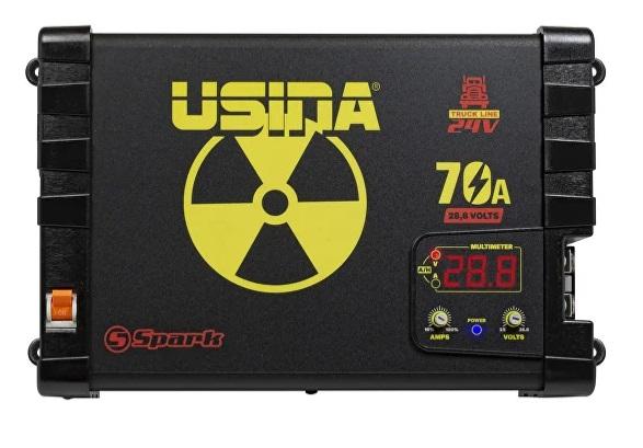 USINA 24V, 70AH ha sido desarrollado para alimentar sistemas de 24 voltios en camiones, autobuses, autocaravanas, etc. Se puede utilizar como cargador de baterías y también como fuente de alimentación directa para equipos de 24 V.

Tomada de corriente: 220v y 110v

Reúne todos los requisitos para proveer carga a baterías estacionarias de Litio, hace carga de reposición 28.8 V, Carga flotante 27.6 V. Corte  y monitoreo de reposición de carga. Con este cargador usted no tendrá que preocuparse de nada, solo déjelo conectado y listo.